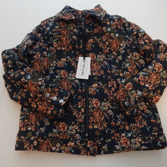 For the Republic/Urban Outfitters -Blank NYC Tapestry Flight Jacket - Picture 4 of 8